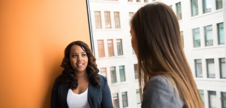 Two women of colour discuss performance feedback at work