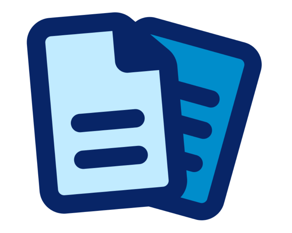 Transcript Icon – Blue